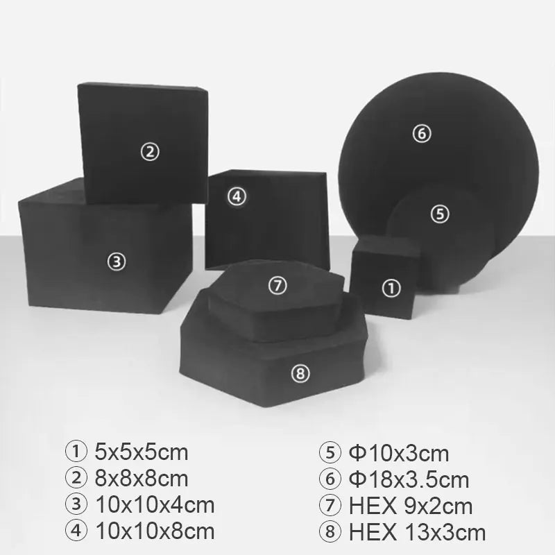 MICORSAX Hard Foam Cube Set – 3D Photo Props for Jewelry, Cosmetics, Food, and Studio Photography