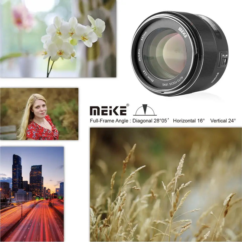 Meike 85mm F/1.8 Full Frame Auto Focus Portrait Prime Lens for Canon EOS EF Mount Digital Cameras