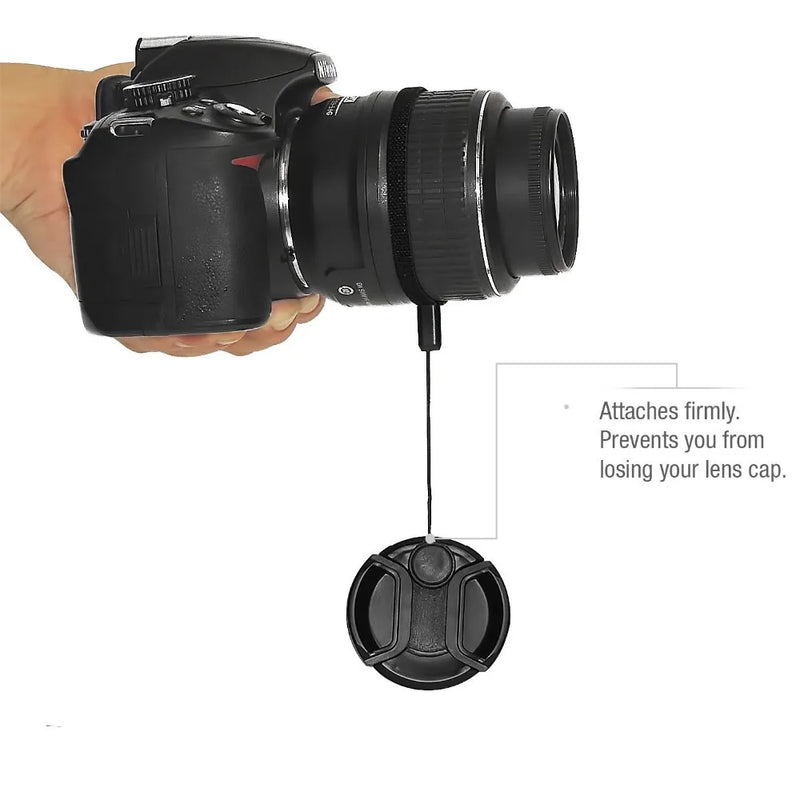 CHOHO Camera Lens Cap with Anti-Lost Rope – Protection Cover for 52mm-82mm Lenses