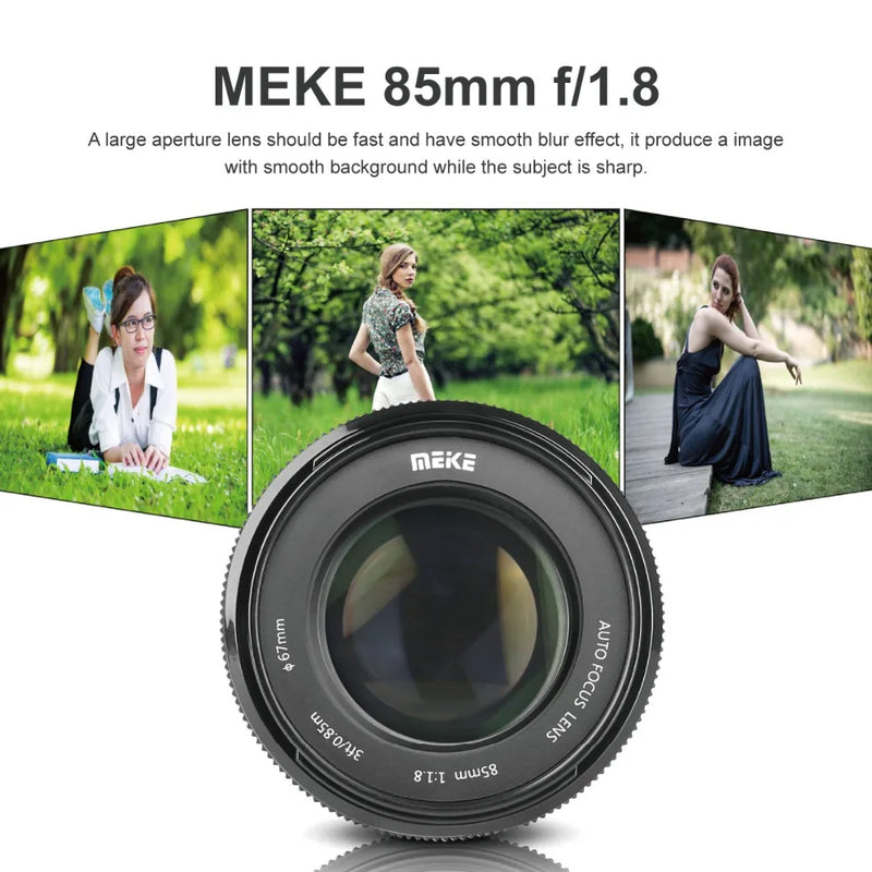 Meike 85mm F/1.8 Full Frame Auto Focus Portrait Prime Lens for Canon EOS EF Mount Digital Cameras