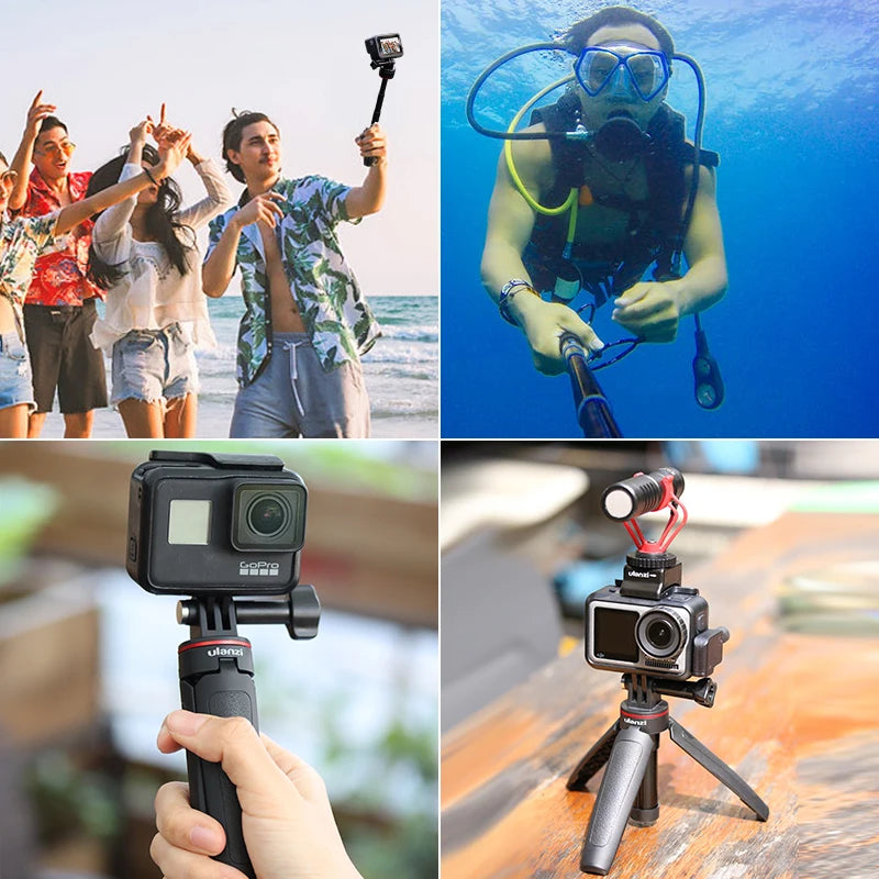 Ulanzi MT-09 Extendable Mini Tripod for GoPro, Osmo Action, Insta360 – Portable Vlogging Tripod