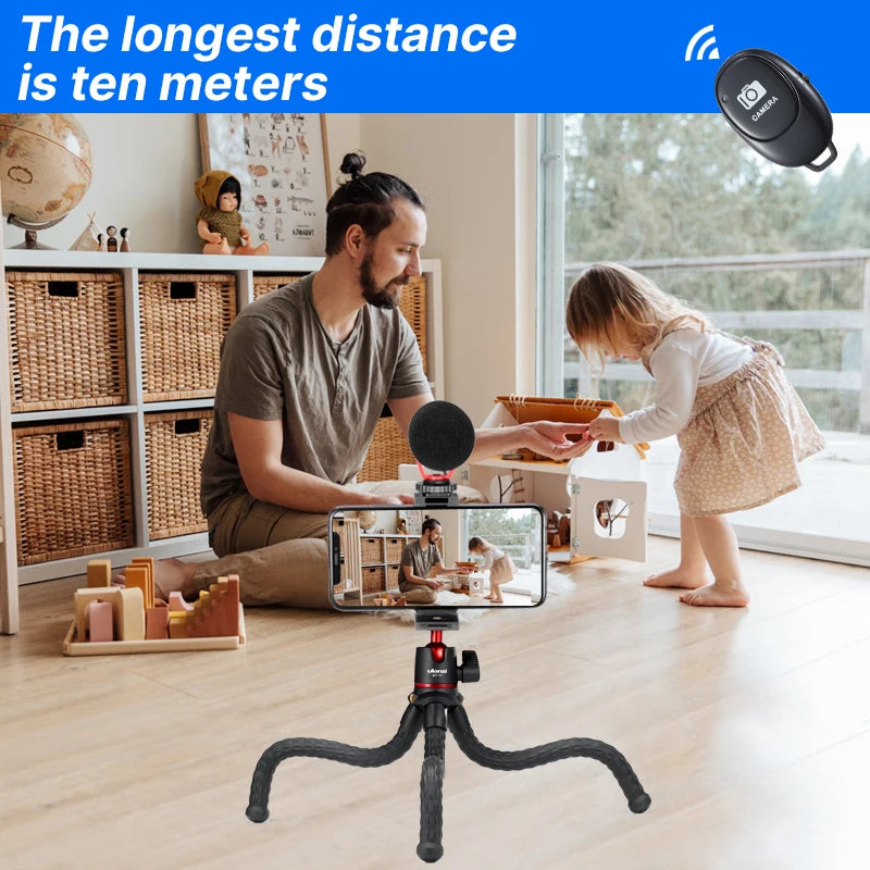 MT-11 Flexible Octopus Tripod – 2-in-1 Tripod for Smartphone and DSLR/SLR Cameras, Vlog and Travel