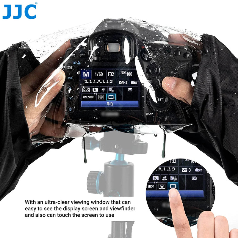 JJC Waterproof Camera Rain Cover for DSLR – Rain & Dust Protection for Canon, Nikon, Sony, Olympus