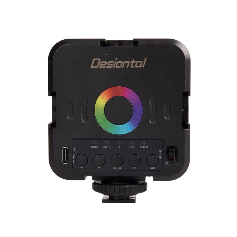 Desiontal Mini RGB LED Fill Light – Portable Adjustable Light for Photography, Live Streaming