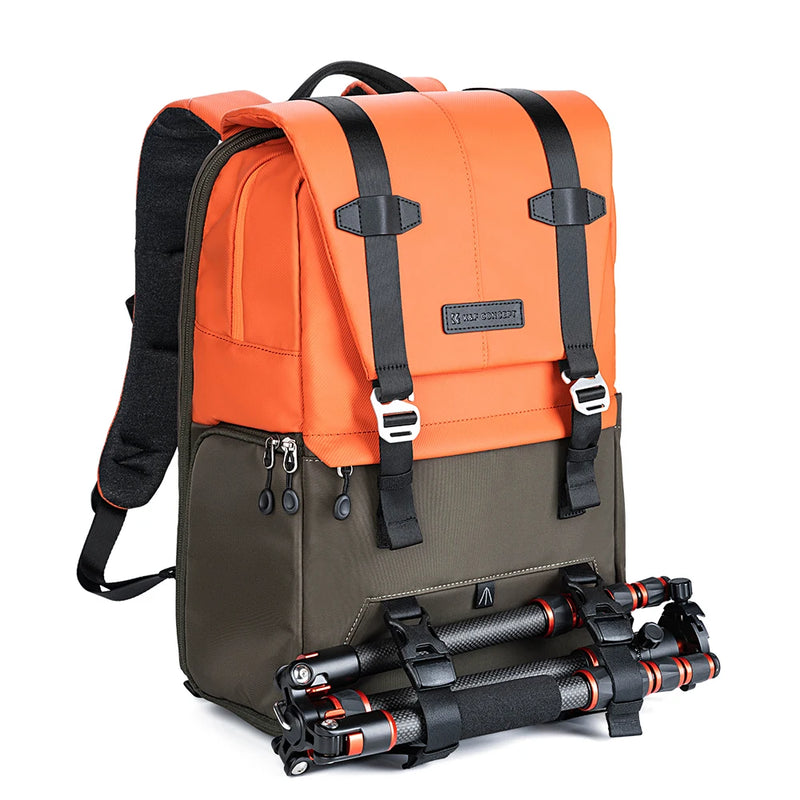 Waterproof Camera Backpack 20L Travel Photography Bag with Tripod Rain Cover for 15.6 Inch Laptop