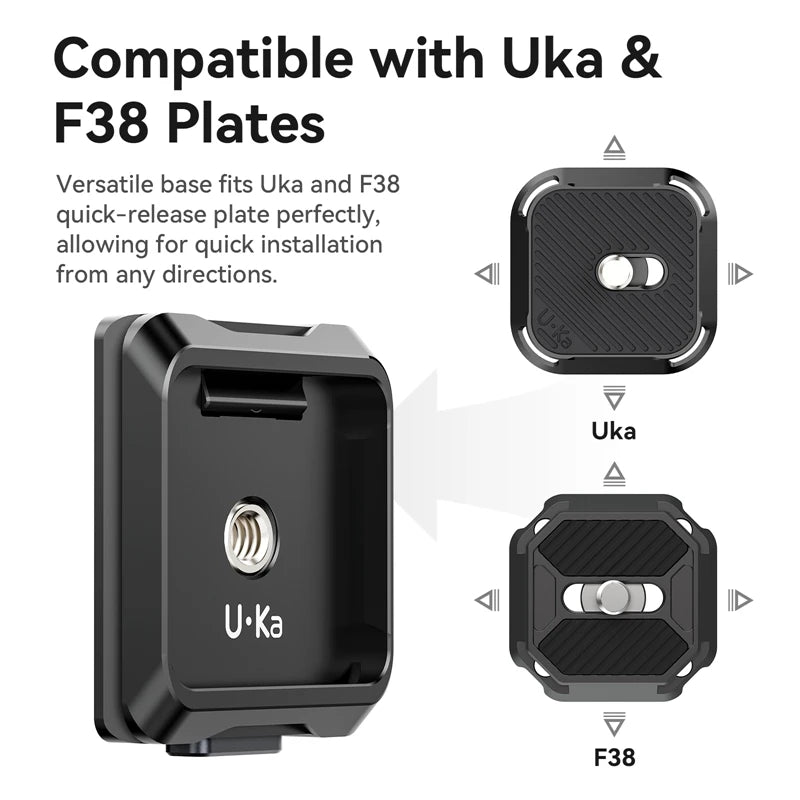 Ulanzi UKA01 Quick-Release Plate & Base Kit – Compatible with Uka & F38 Plates for Tripod Mounts