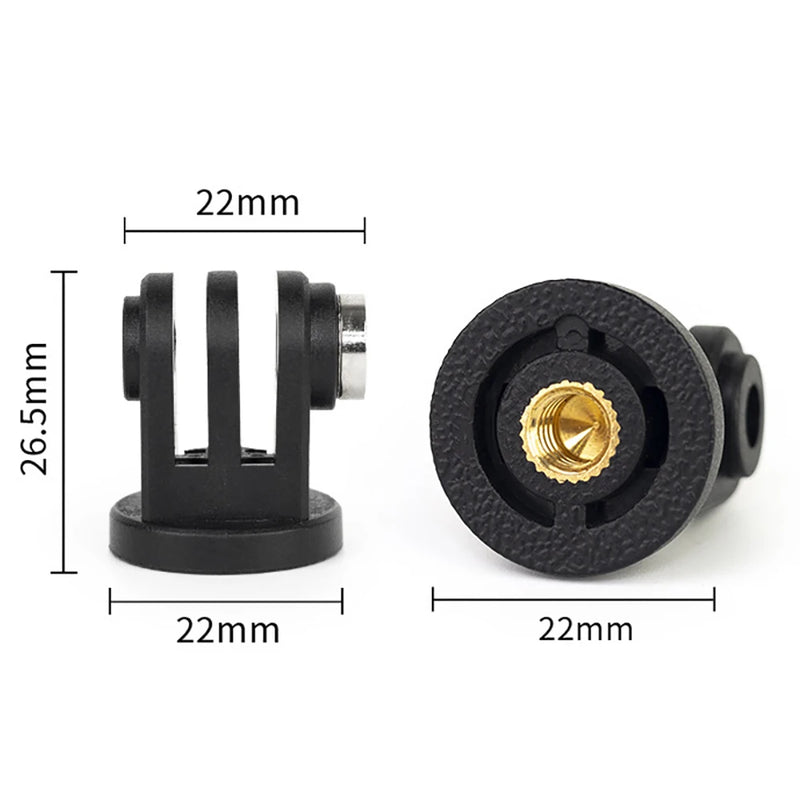 Tripod Adapter Mounts for GoPro, DJI, Insta360, Sjcam – 1/4"-20 Screw for Tripods & Accessories