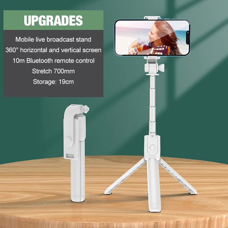 HONGDAK Bluetooth Selfie Stick Tripod – Extendable Phone Stand with Remote for Live Streaming