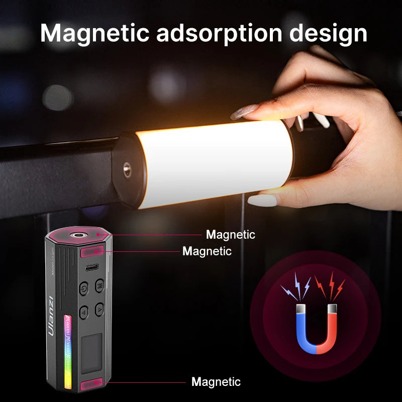 i-Light Mini RGB Tube Light – Handheld LED Photography Stick 2500-9000K for Vlog & YouTube Magnetic