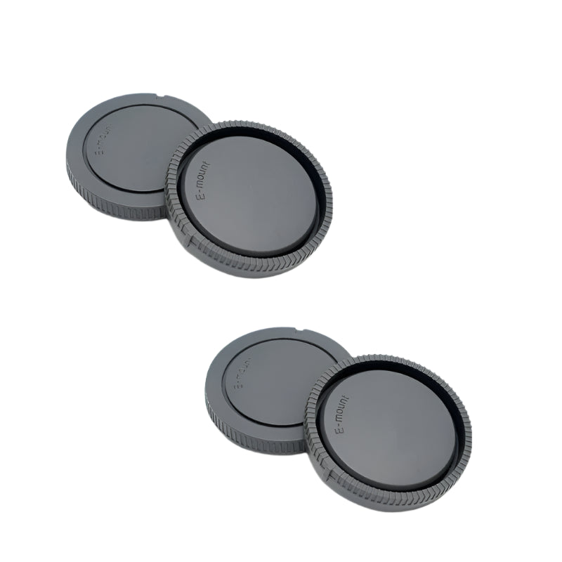 KIFAR 2PCS Camera Body Cap + Rear Lens Cap Set for Sony E-Mount – Compatible with A6000, A7 Series