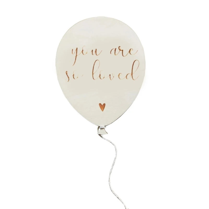 KLV Baby Wooden Balloon Milestone Card – 1-12 Month Newborn Photography Prop & Birthday Gift