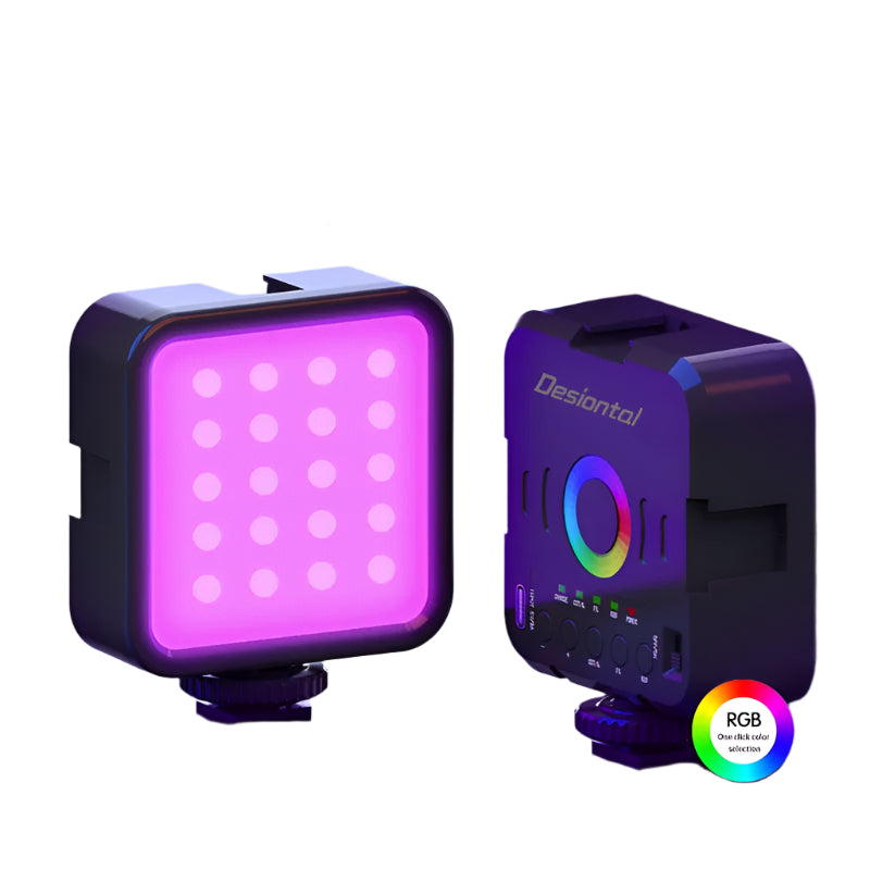 Desiontal Mini RGB LED Fill Light – Portable Adjustable Light for Photography, Live Streaming