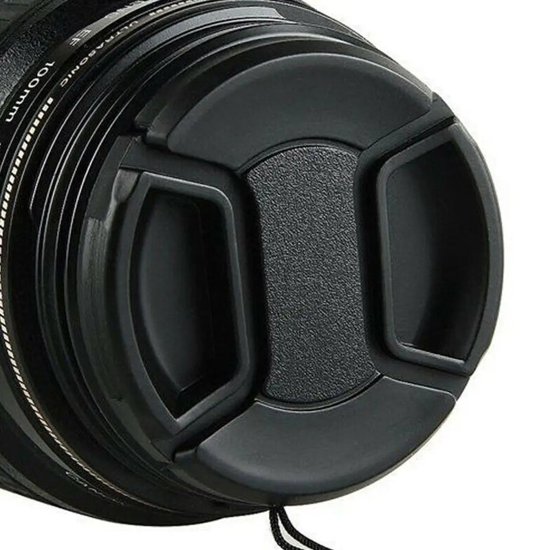 CUJMH Camera Lens Cap with Security Cord – Snap-On Cover for 43mm-67mm Lenses