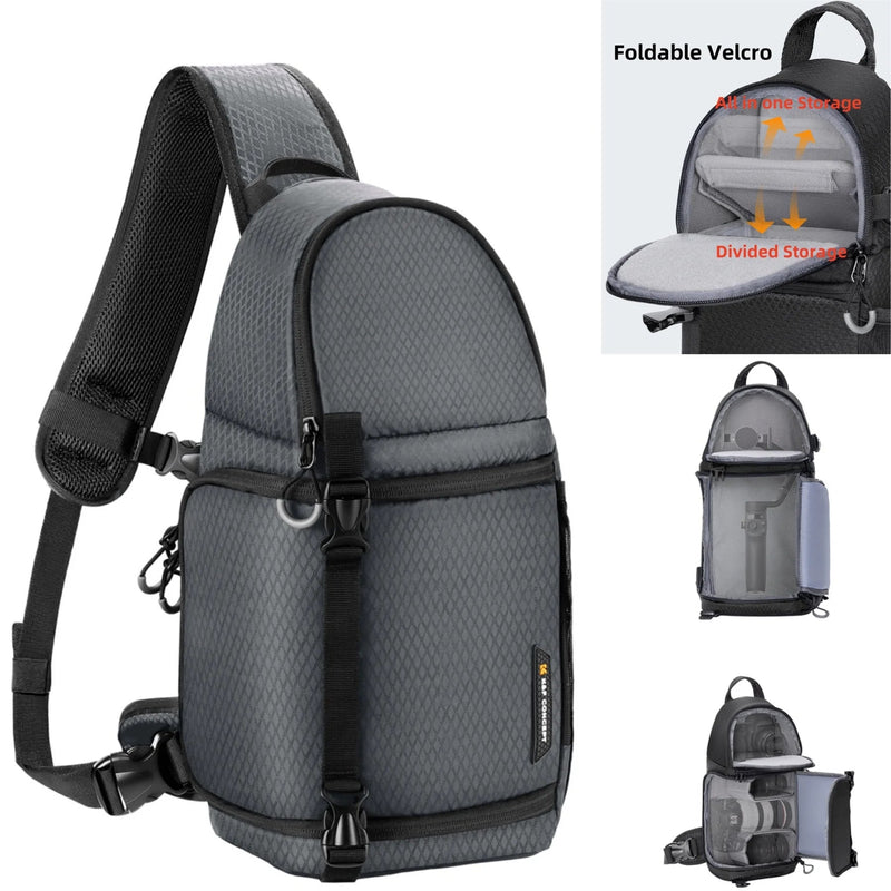 K&F Concept Camera bag Photography Backpack 10L Waterproof Camera Sling Backpack DSLR/SLR Camera Case Photography Bags