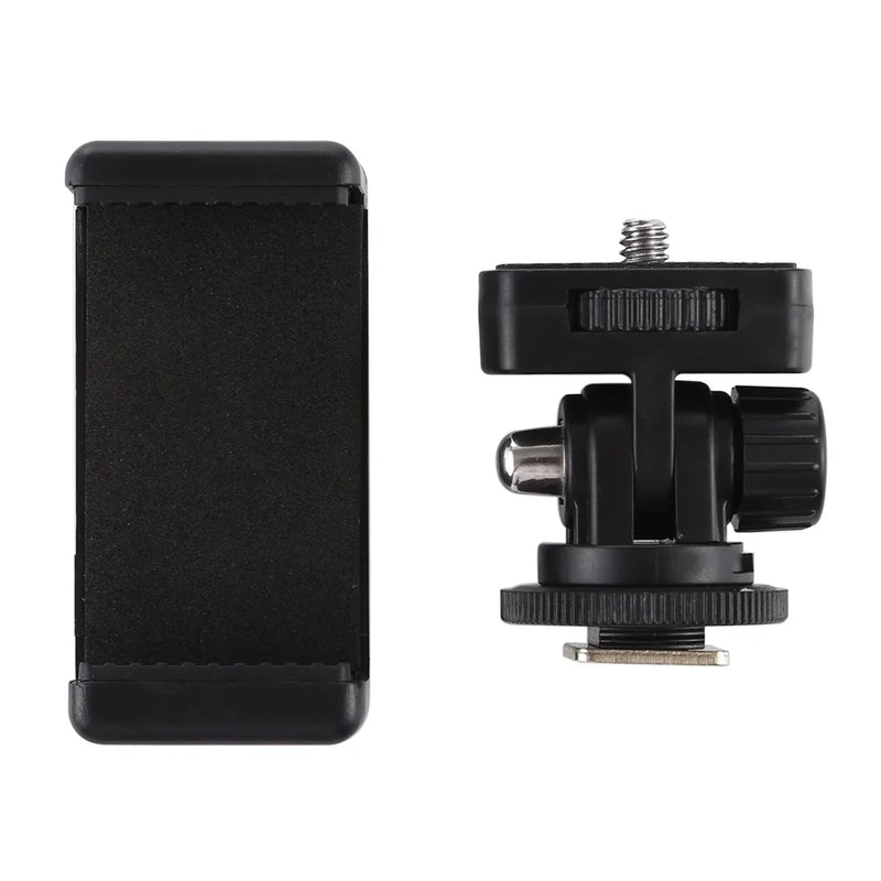 Camera Hot Shoe Phone Holder with Cold Shoe Mount – Tripod Adapter for DSLR & Smartphones