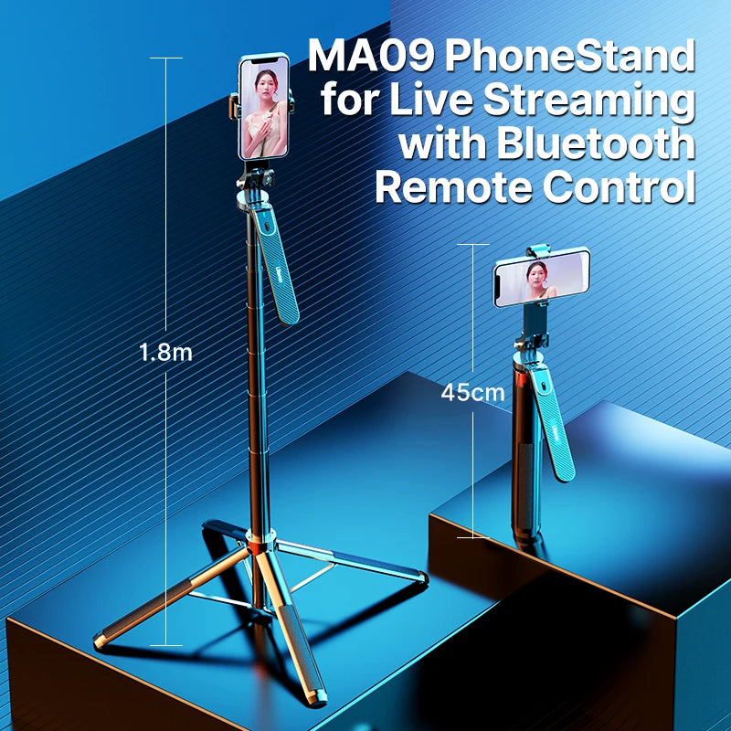 Ulanzi MA09 Smartphone Tripod – Bluetooth Selfie Stick, for iPhone, GoPro, Live Streaming