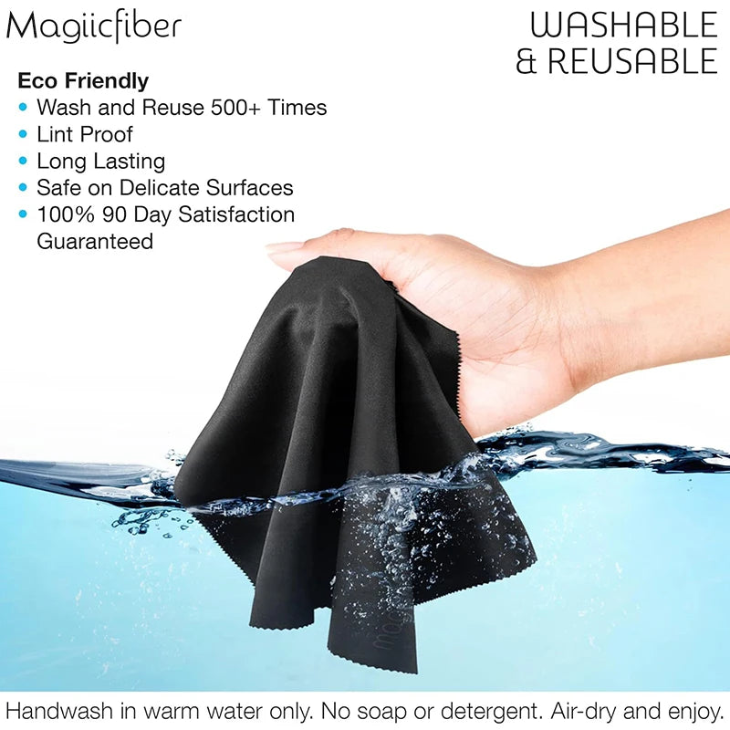 MagicFiber Microfiber Cleaning Cloths – 2-Pack for Phones, Glasses, Lenses, Screens, and More