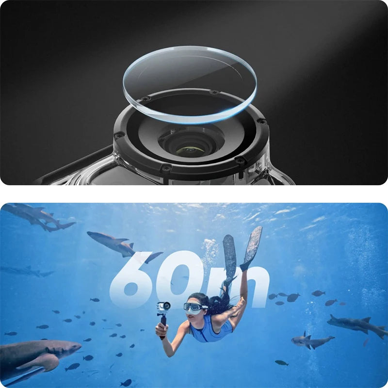 60m Waterproof Housing Case for Insta360 GO 3 & GO 3S – Underwater Protective Case and Accessories