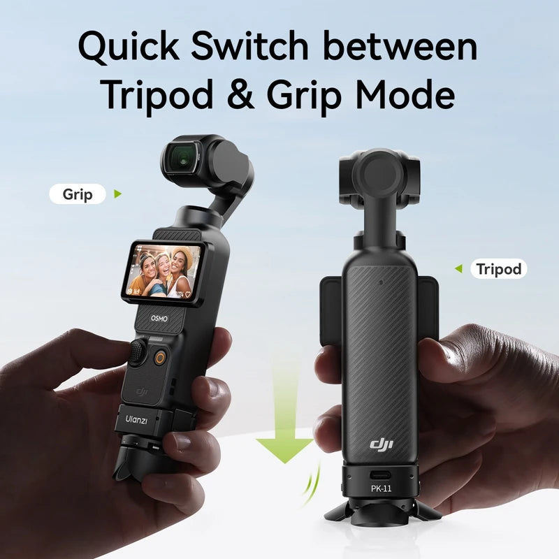 ULANZI PK-08 | PK-11 Pocket 3 Mini Tripod for DJI Osmo Pocket 3 – Travel Vlog & Video Recording