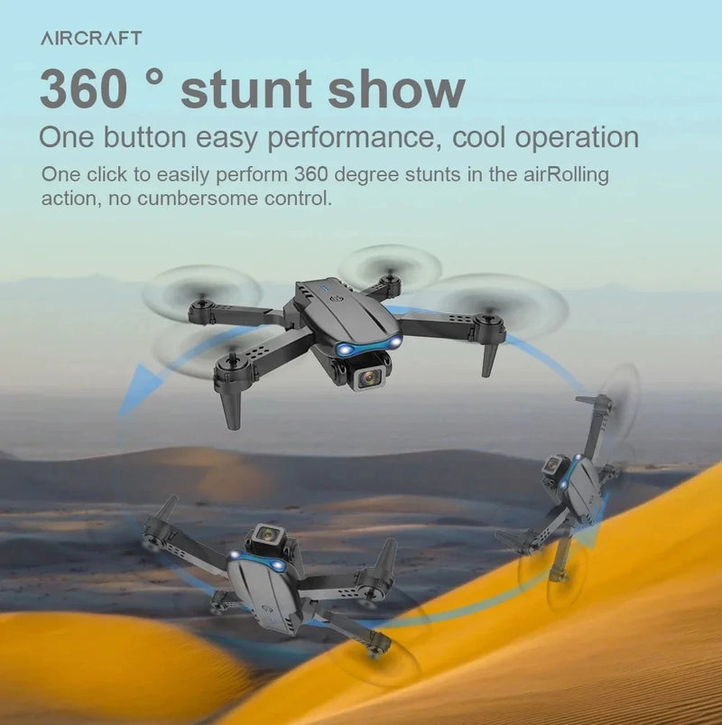 KBDFA E99 Pro 4K Dual-Camera Drone – Foldable WiFi FPV Quadcopter, Altitude Hold, One-Key Takeoff