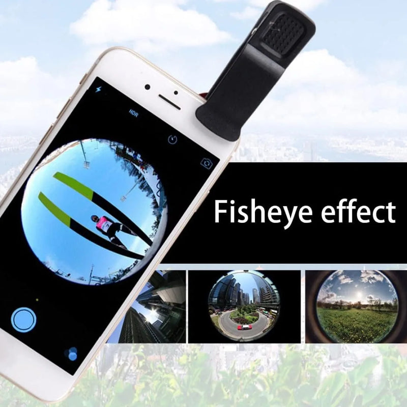 3-in-1 Mobile Phone Lens Kit: Fisheye, Wide Angle & Macro for Universal Cell Phones, Lightweight