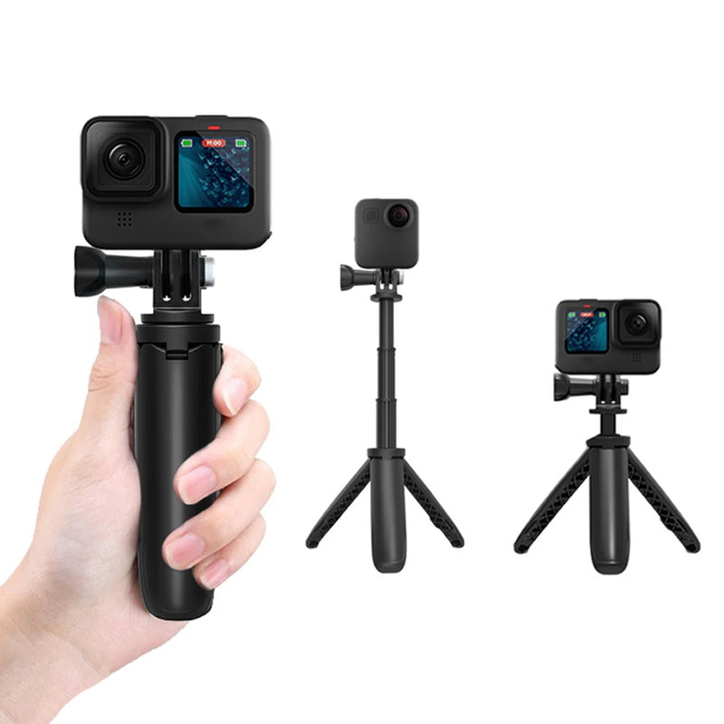 HONGDAK Foldable Vlog Tripod & Mini Portable Monopod – For GoPro Hero 11/10, Osmo Action, and More