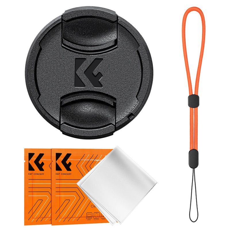 K&F Concept Camera Lens Cap – Snap-On Cover for 49mm-82mm Lenses