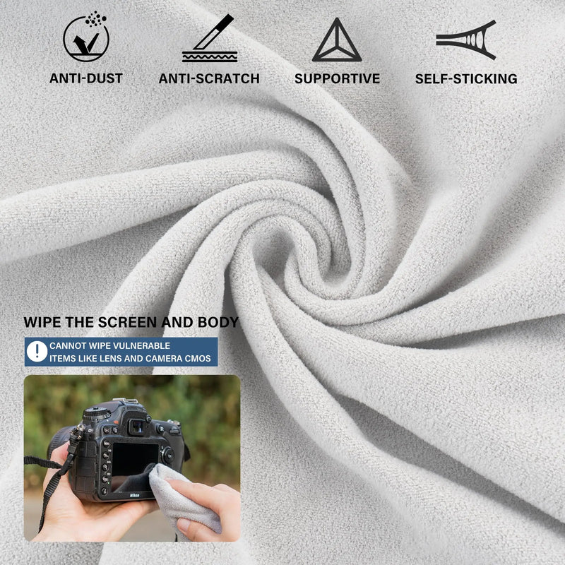 Walking Way 35CM Magic Self-Adhesive Camera Wrap – Universal Scratch-Resistant Cloth for Lenses