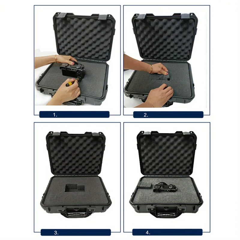 Waterproof Hard Carry Case with Pre-Cut Sponge – Durable Storage Solution for Tools and Equipment