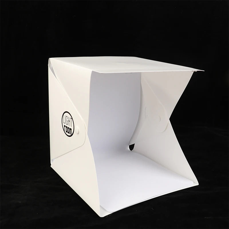 KOQZM 22cm Portable LED Lightbox – Folding Photography Studio Tent with Backdrops for Product Shoots