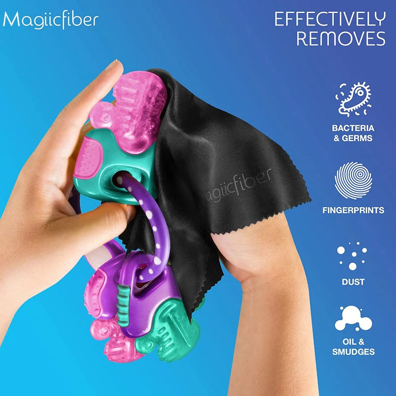 MagicFiber Microfiber Cleaning Cloths – 2-Pack for Phones, Glasses, Lenses, Screens, and More