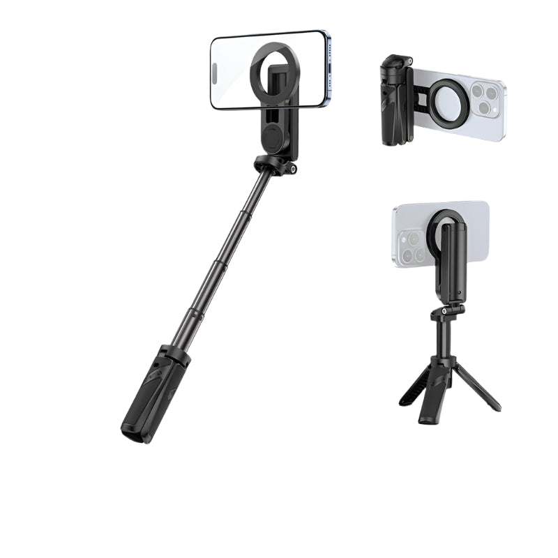 Ulanzi JJ03 Magnetic Phone Tripod – Wireless Grip, Selfie Stick, Bluetooth Remote, for iPhone & Android