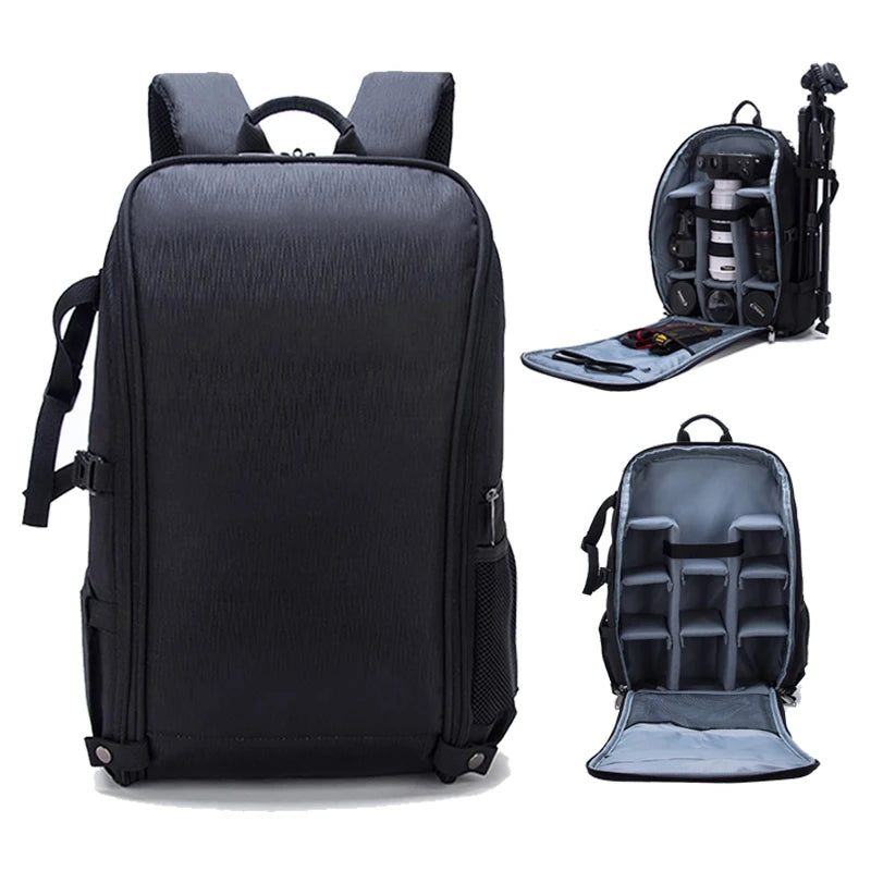 Large Capacity Waterproof Camera Backpack – DSLR/SLR Photo Bag with Tripod Holder & Rain Cover