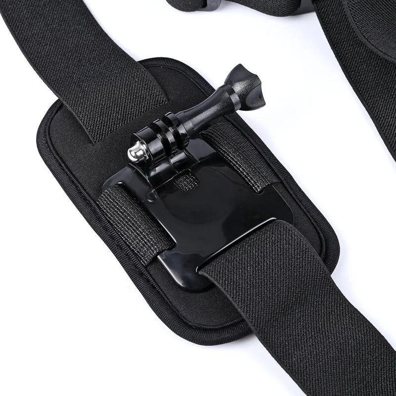 Shoulder Strap Mount – Adjustable Harness for GoPro, Insta360, DJI, SJCAM, Sports Cameras