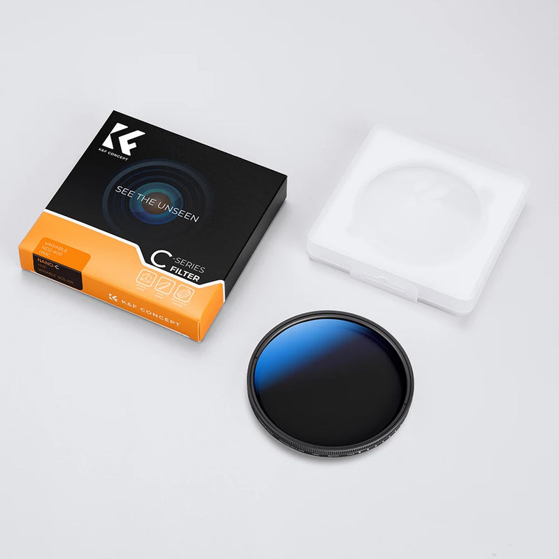 K&F Concept Variable ND2-ND400 Filter – 9-Stop Neutral Density Filter , C Series (67mm-82mm)