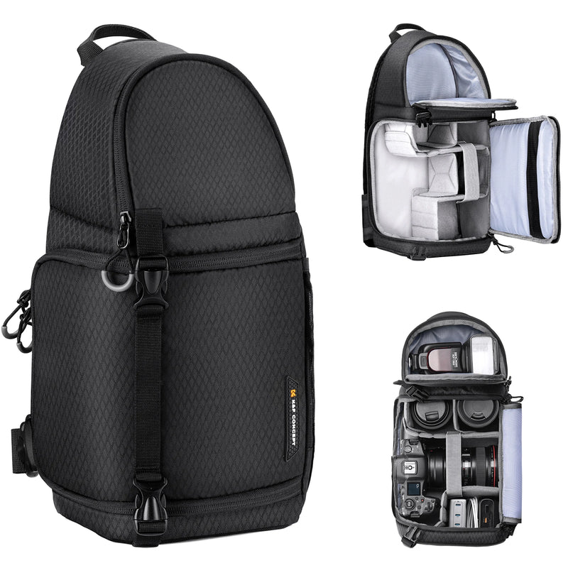 K&F Concept Camera bag Photography Backpack 10L Waterproof Camera Sling Backpack DSLR/SLR Camera Case Photography Bags