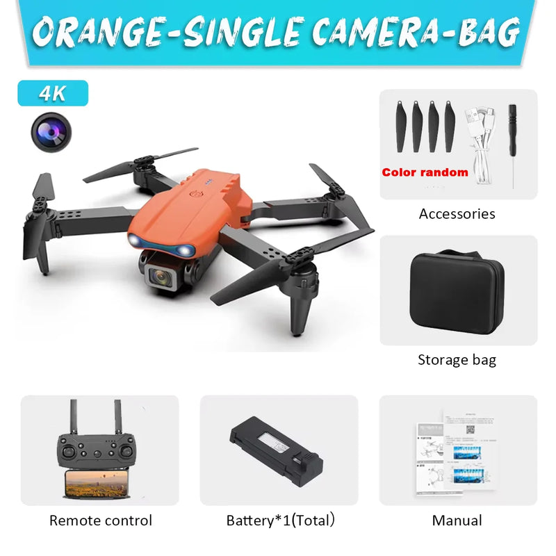 KBDFA E99 Pro 4K Dual-Camera Drone – Foldable WiFi FPV Quadcopter, Altitude Hold, One-Key Takeoff