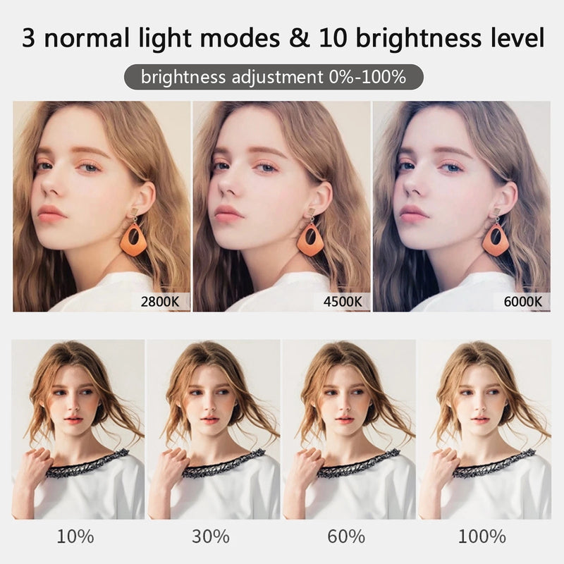 10" Dimmable LED Selfie Ring Light with Tripod – Photography & Video Light for Makeup, Streaming