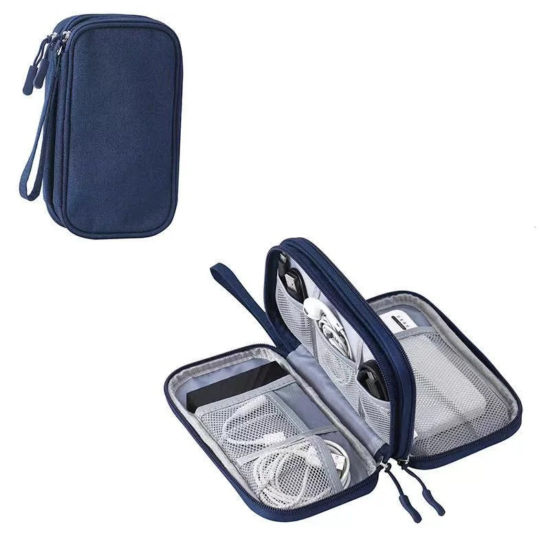 DIXSG Waterproof Travel Organiser – Double-Layer Storage Bag for Cables & Accessories