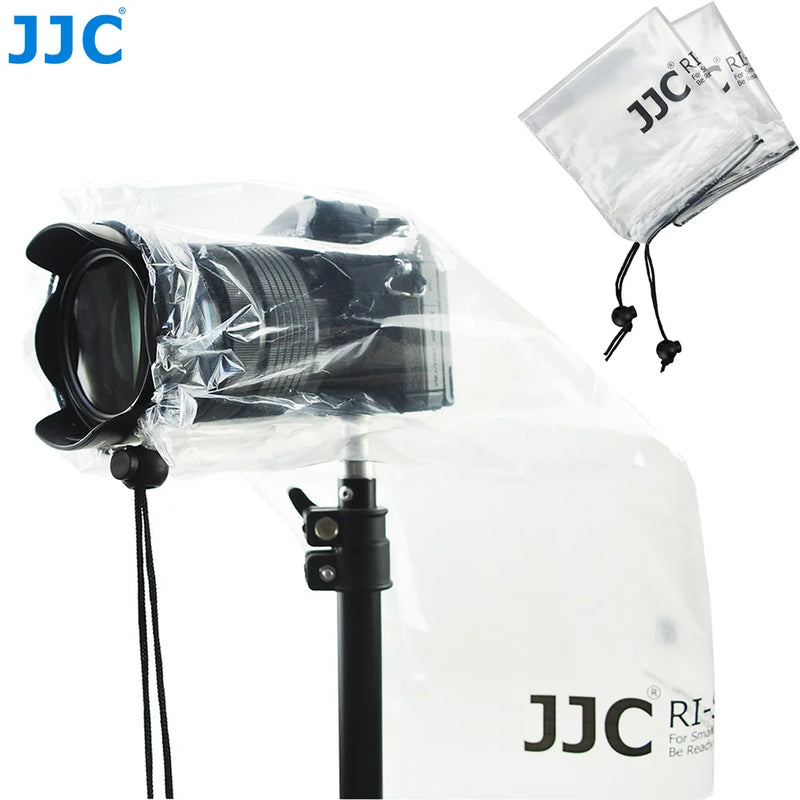 JJC 2-Pack Waterproof Camera Cover – Rain & Dust Protection for Canon, Nikon, Sony, Panasonic DSLR