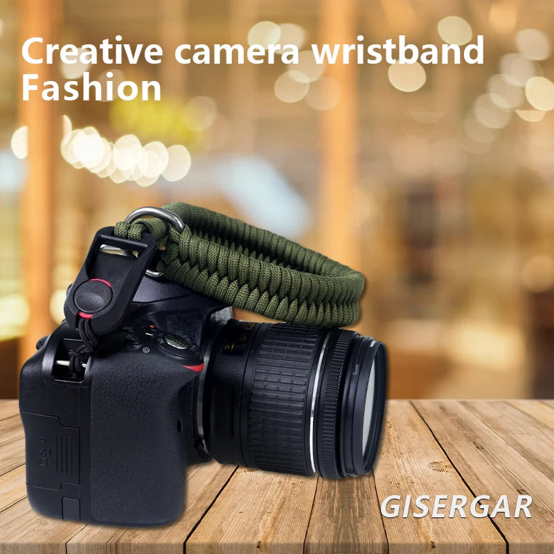 GISERGAR Hand-Woven Camera Wrist Strap – Adjustable Quick Release Shoulder & Neck Rope for DSLR