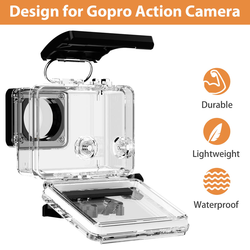 60M Waterproof Diving Housing Case for GoPro Hero 4/3+ – Durable Underwater Protector