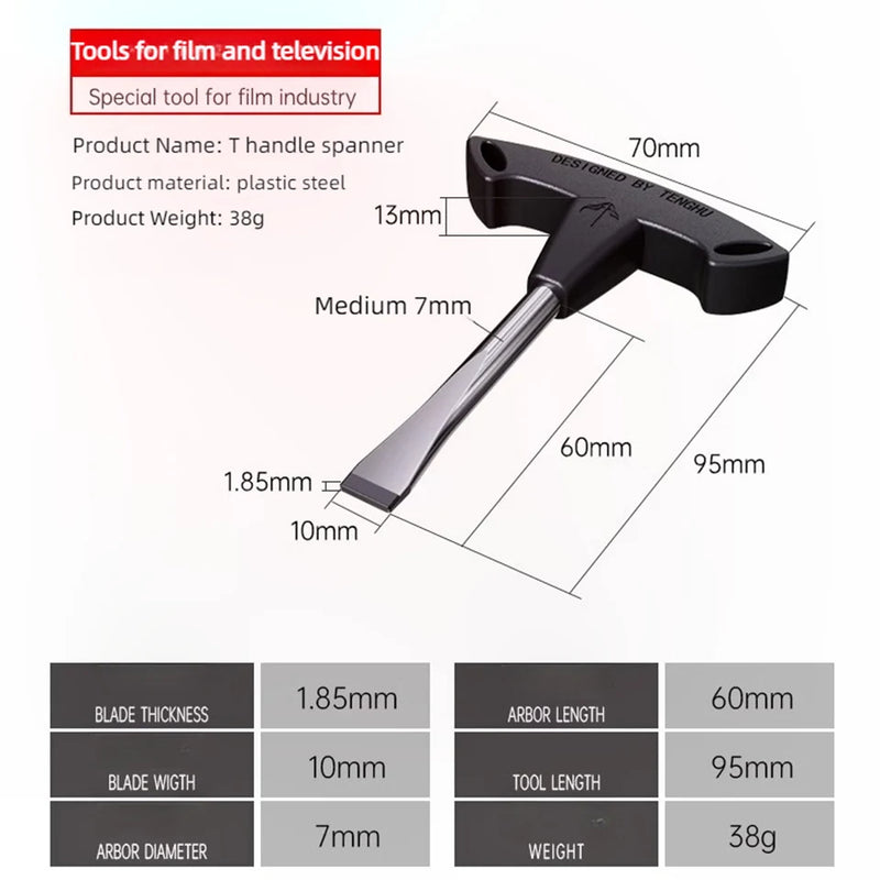 Coogens T-Slotted Opening Screwdriver Tool – Spanner for Camera Tripod Plates & DSLR Accessories