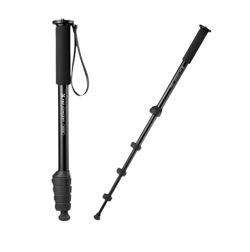 K&F Concept 63'' Aluminum Camera Monopod – 5-Section Portable Stand for Nikon, Canon, Leica