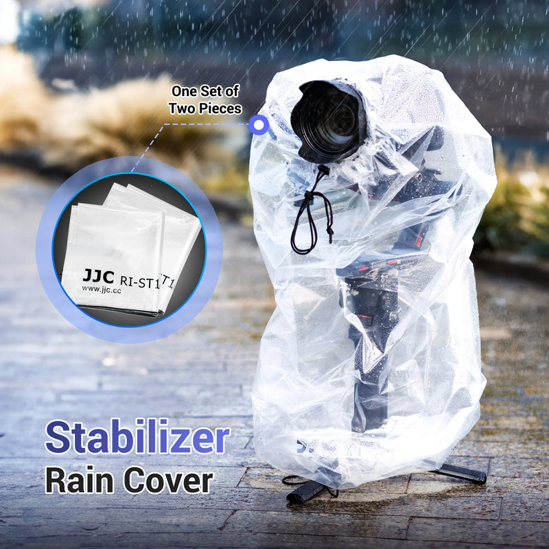 JJC 2-Pack Clear Rain Cover for Camera Stabilizer – Waterproof Protection for DJI RS 4, RS 3, RSC 2