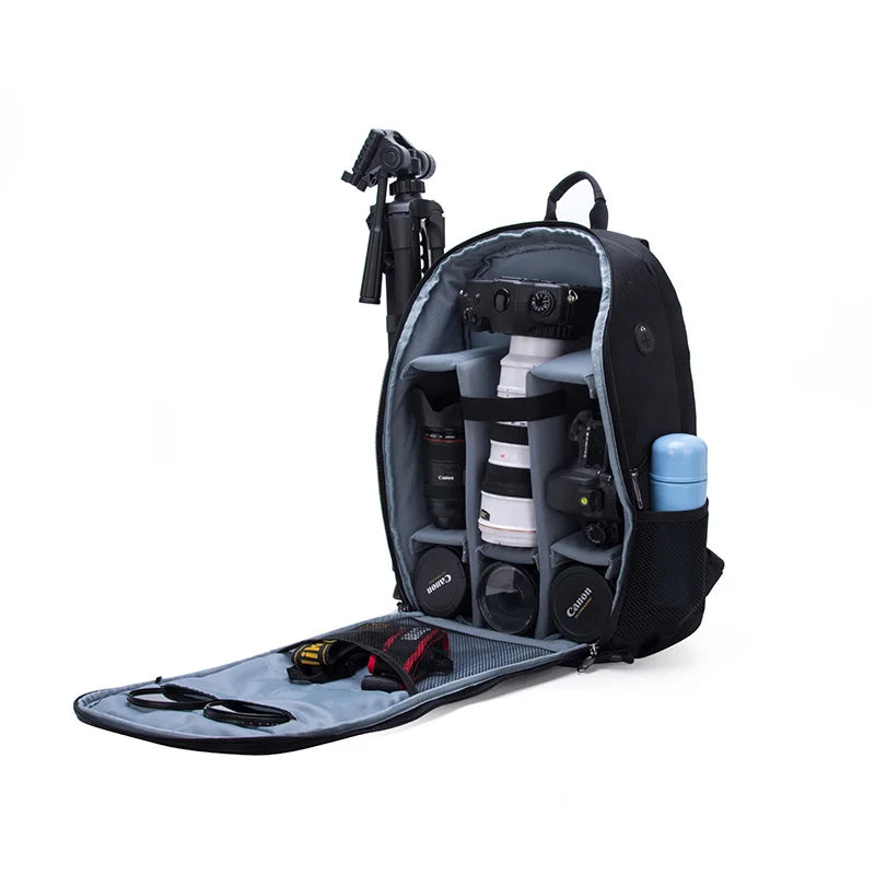 Large Capacity Waterproof Camera Backpack – DSLR/SLR Photo Bag with Tripod Holder & Rain Cover