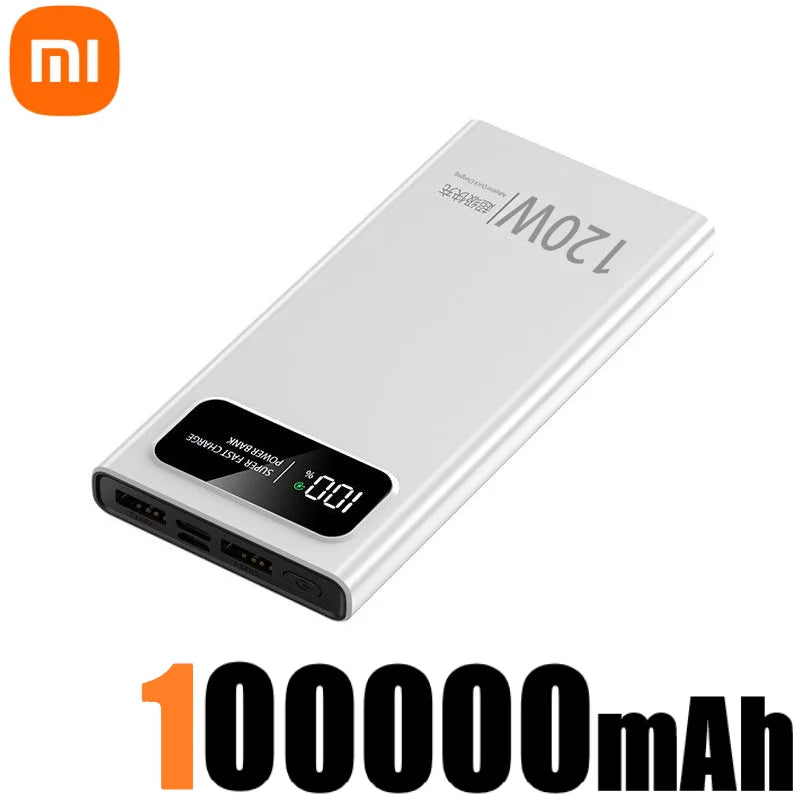 Xiaomi 200000mAh 120W Power Bank – Super Fast Charging, Portable Battery for iPhone, Samsung & More