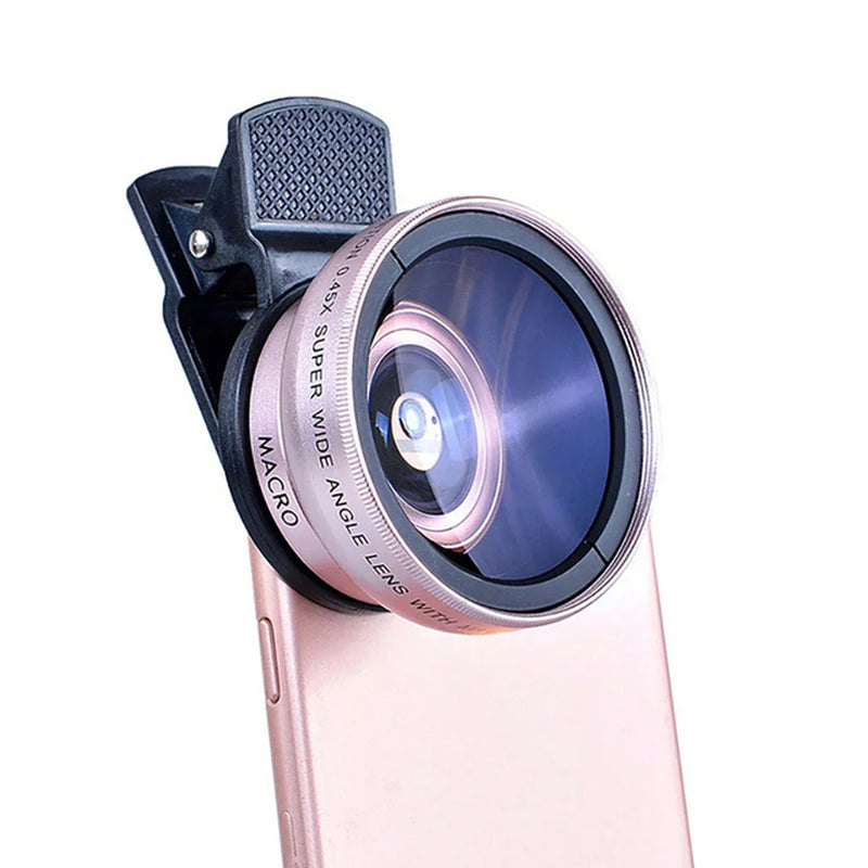 TIDOVE 2-in-1 37mm Wide-Angle & Macro HD Lens Clip – 0.45x 49UV Super Wide for iPhone & Smartphones