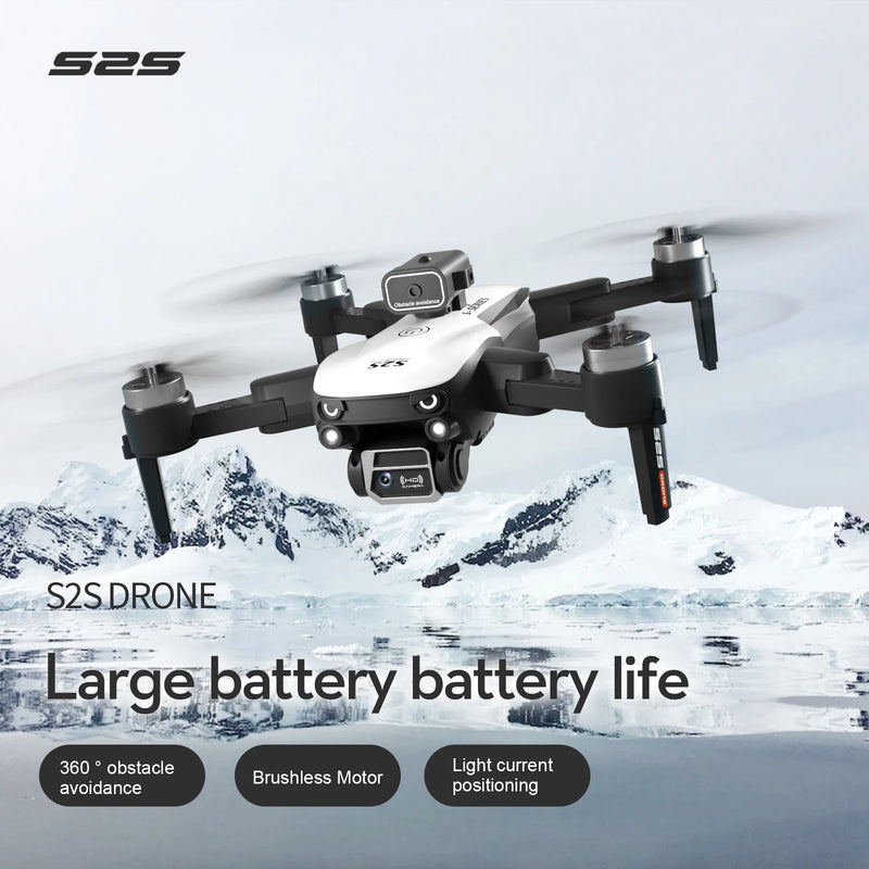 S2S 8K Professional Drone – Dual Camera, Brushless Motor, 25 Min Flight & Obstacle Avoidance