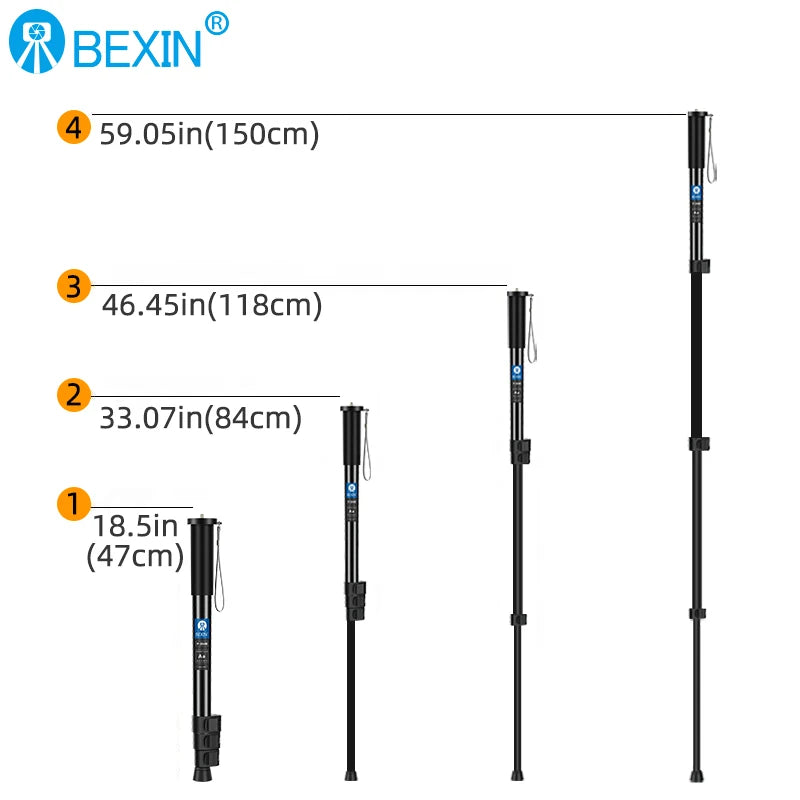 Lightweight Monopod Aluminium DSLR Camera Tripod Camera Mount Adapter Monopod For Nikon Sony Camera